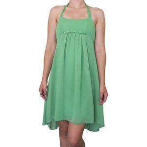 Vintage 90s David’s Bridal Mint Green Halter Dress